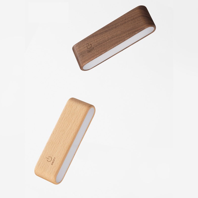 Lámpara de escritorio de madera maciza con carga magnética