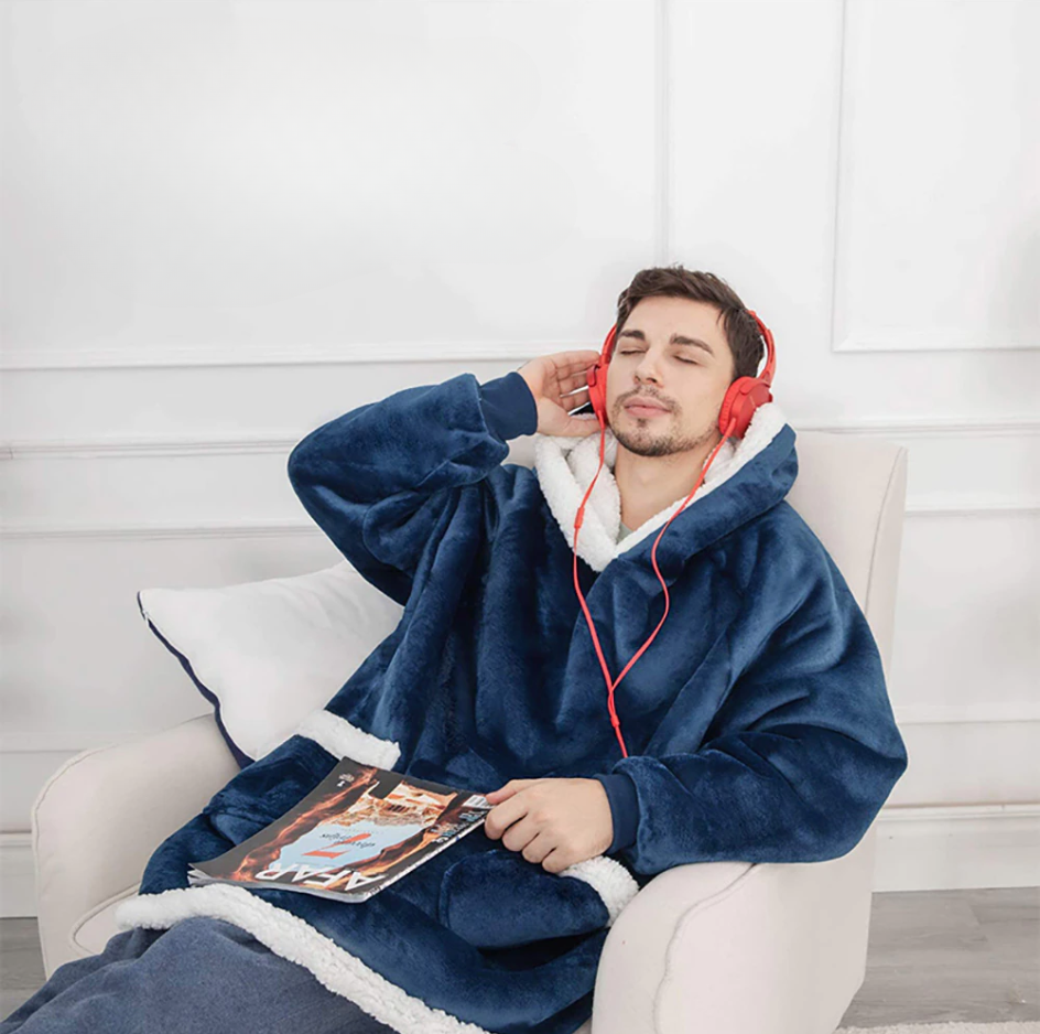 Giant plaid sweater ultra comfortable for total relaxation