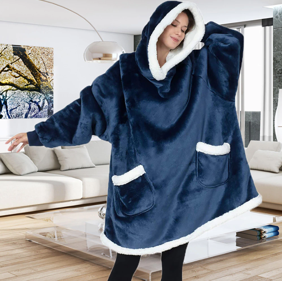 Giant plaid sweater ultra comfortable for total relaxation